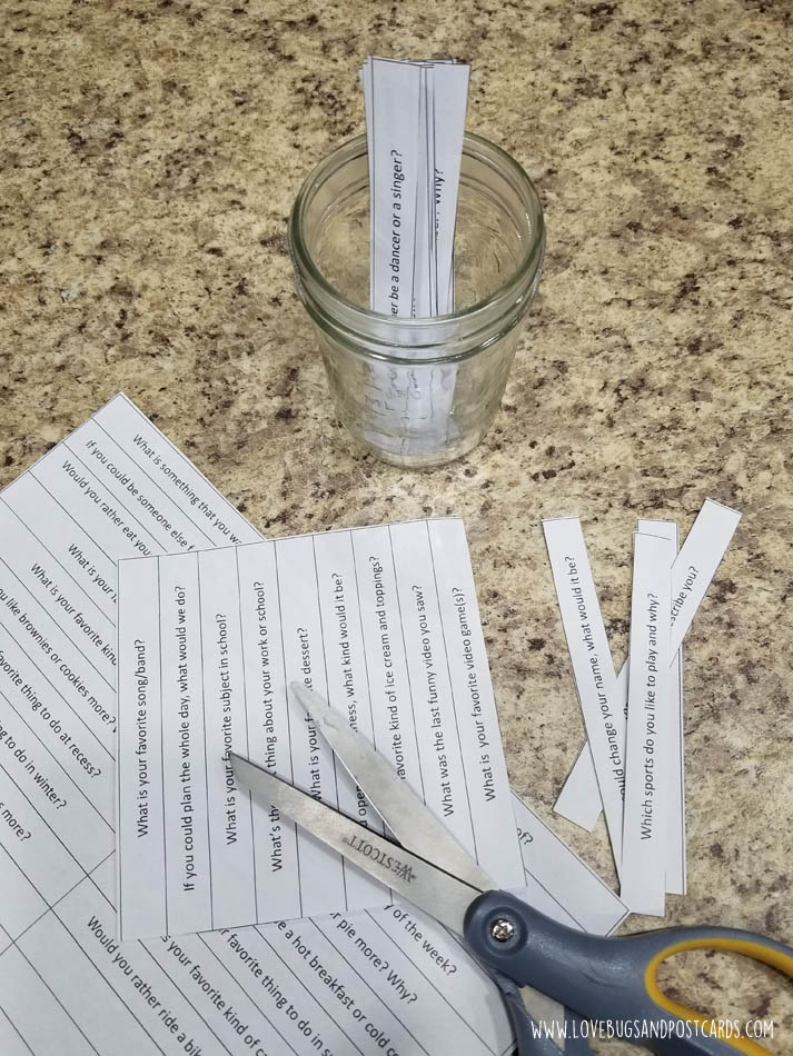 Free printable mealtime conversation starters for families