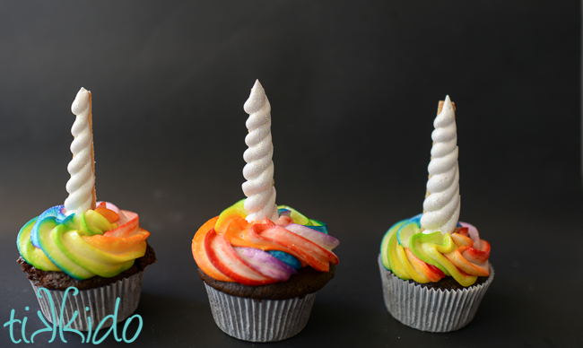 Unicorn Birthday Party Ideas - Rainbow Unicorn Cupcakes