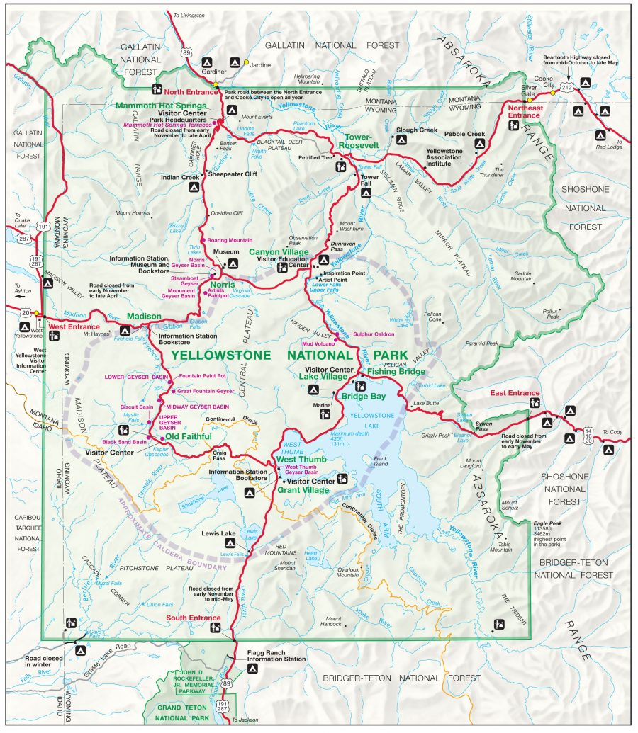 Yellowstone National Park Map