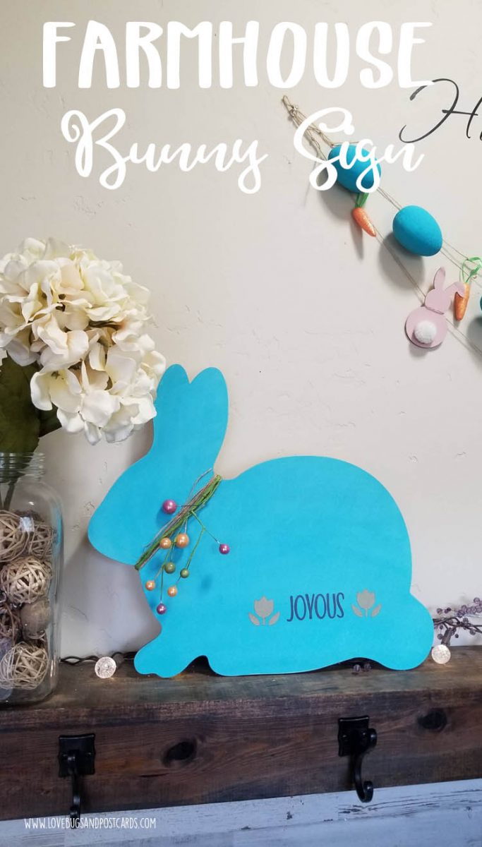 Farmhouse Bunny Sign {Easter}