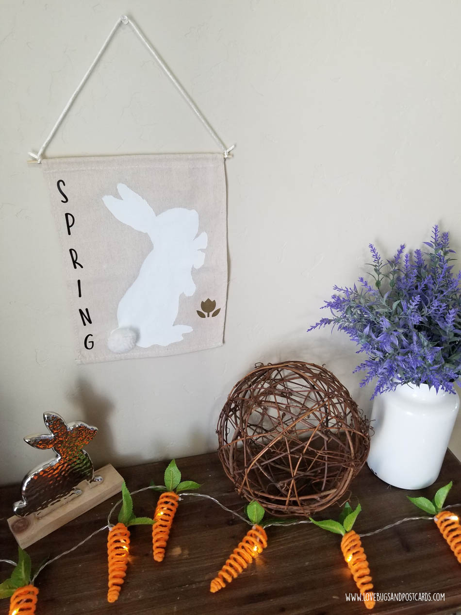 Burlap Canvas Farmhouse Easter Banner DIY