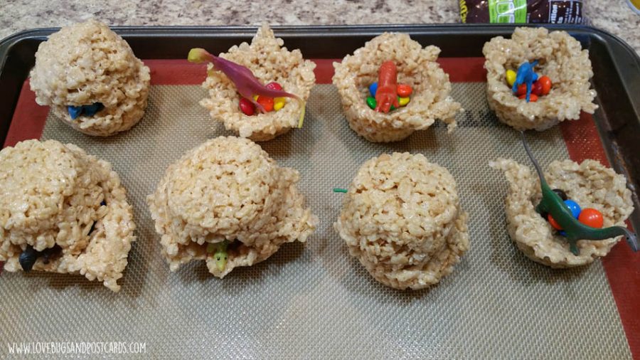 Dinosaur Eggs Rice Krispy Treats (Hidden Surprise)