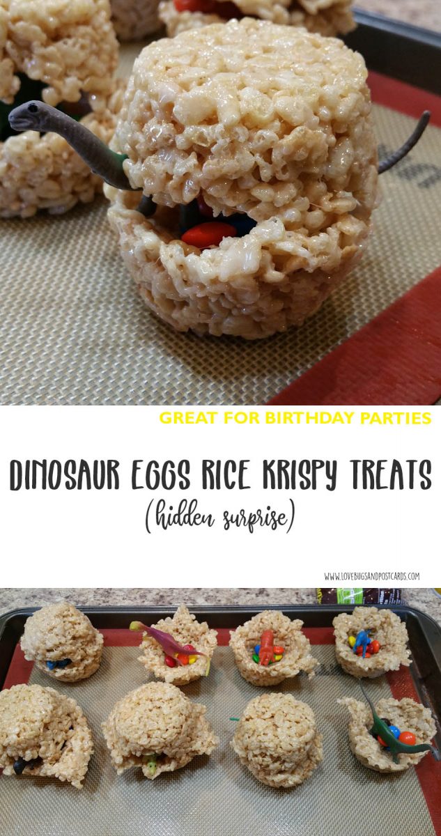 Dinosaur Eggs Rice Krispy Treats (Hidden Surprise)