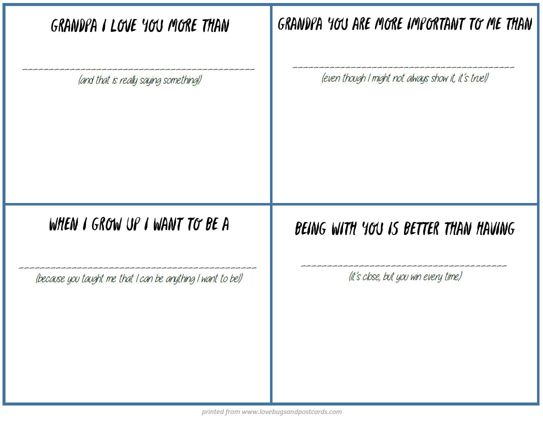 Father's Day Note Cards (for dad and grandpa)