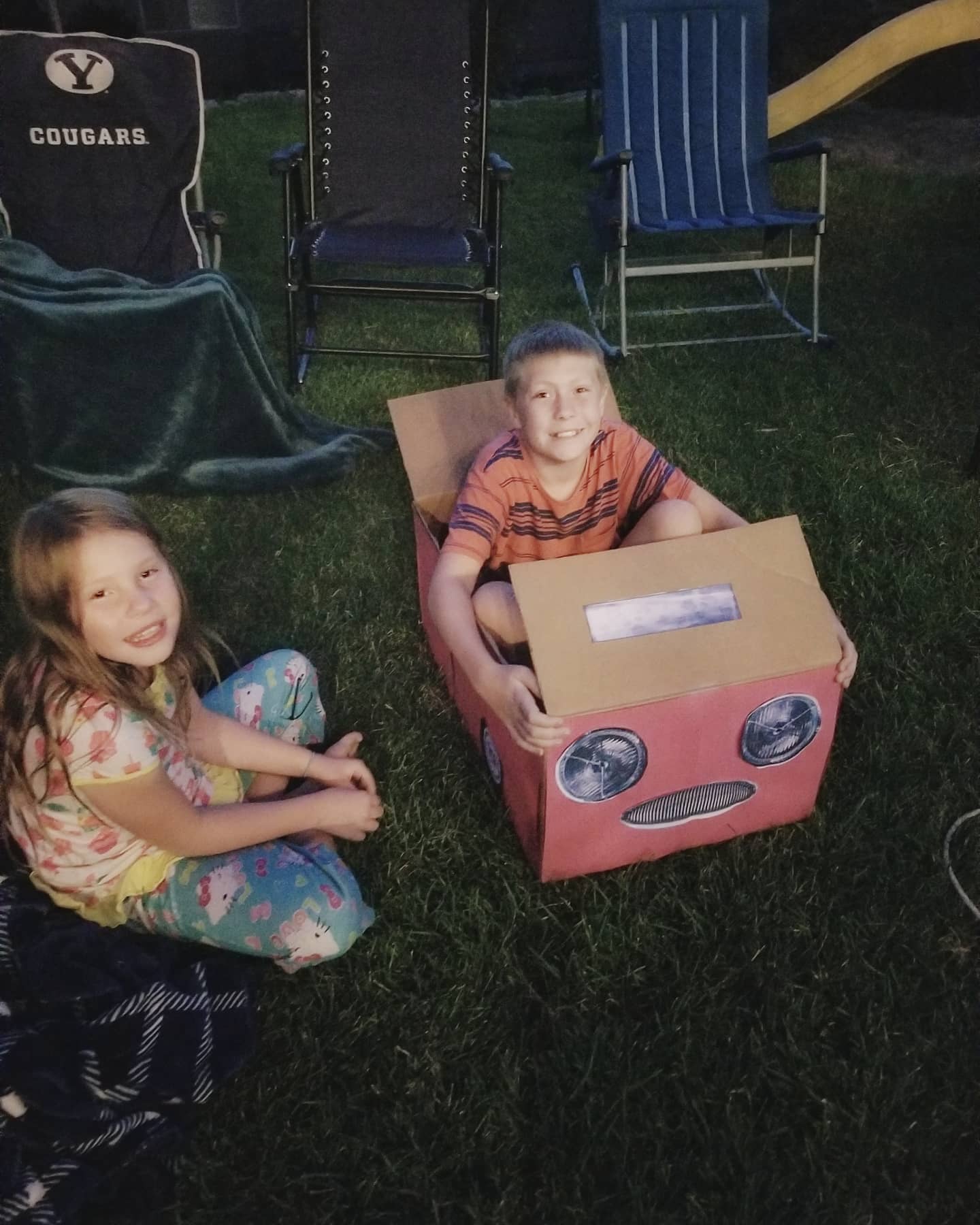 DIY Box Cars for at-home movie night