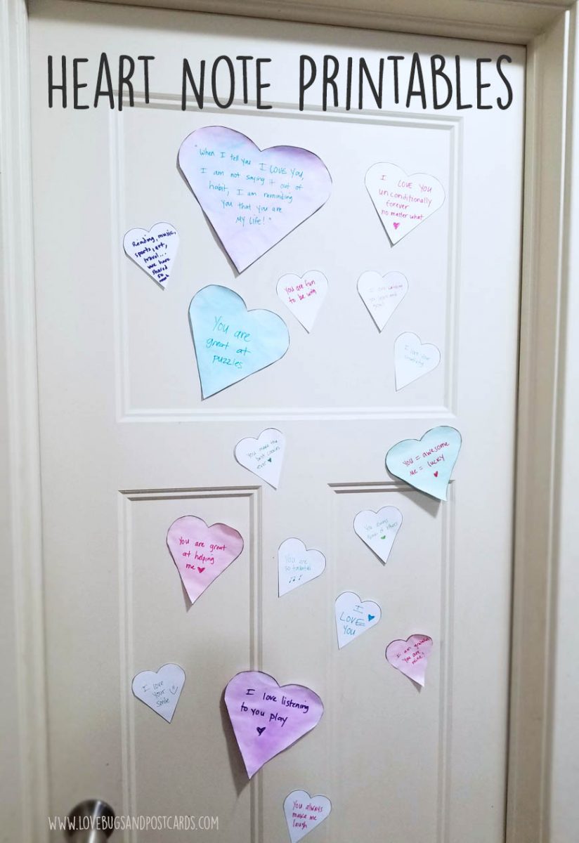 Heart Note Printables (Heart Attack) for doors