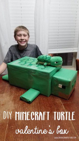 Minecraft Turtle Valentine's Box