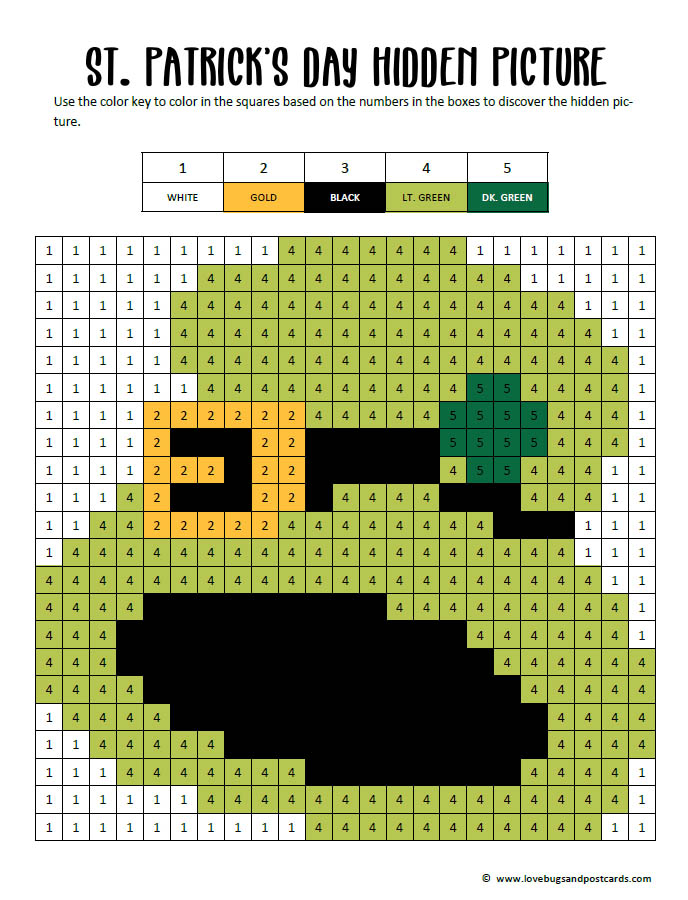 St. Patrick's Day Hidden Pictures (free printables)