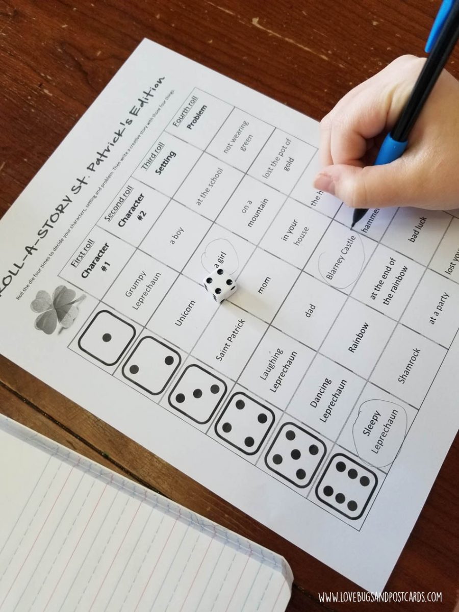 St. Patricks Roll-A-Story free printable