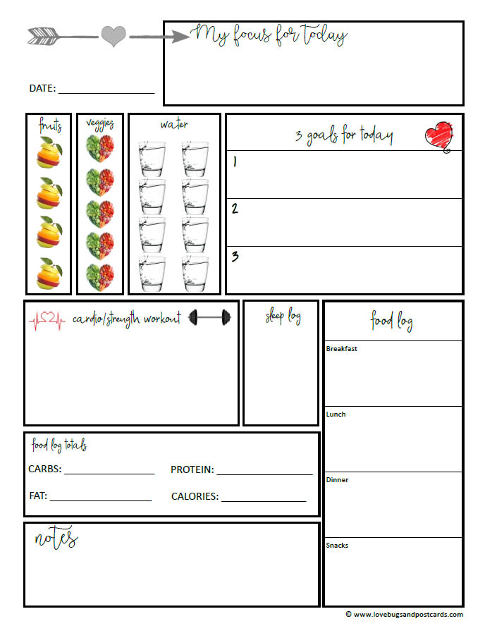 Daily Fitness Planner {free printable}