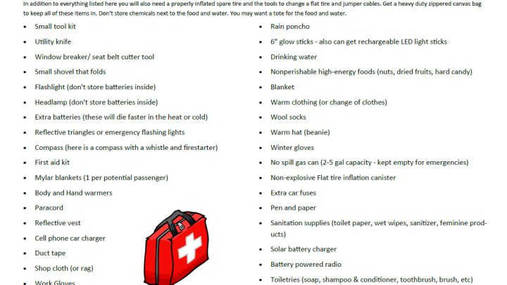 Car Emergency Kit (with free printables) - Lovebugs and Postcards